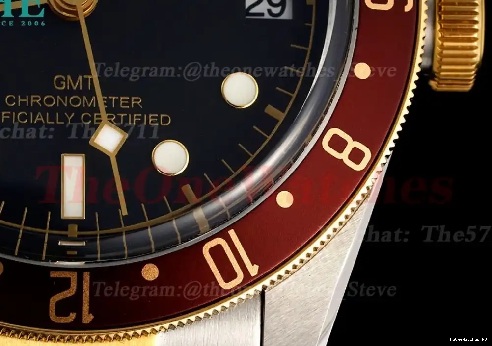 Bay A2836 SS YG Bezel Black ZF Black GMT Brown 0629